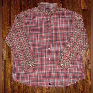 UNTUCKIT Catarratto Long Sleeve Button Down Shirt in Red Plaid
